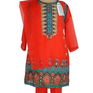 Pakistani/Indian Girls Fancy Party Wear Shalwar Kameez 32" Bust (8 to 11 years)